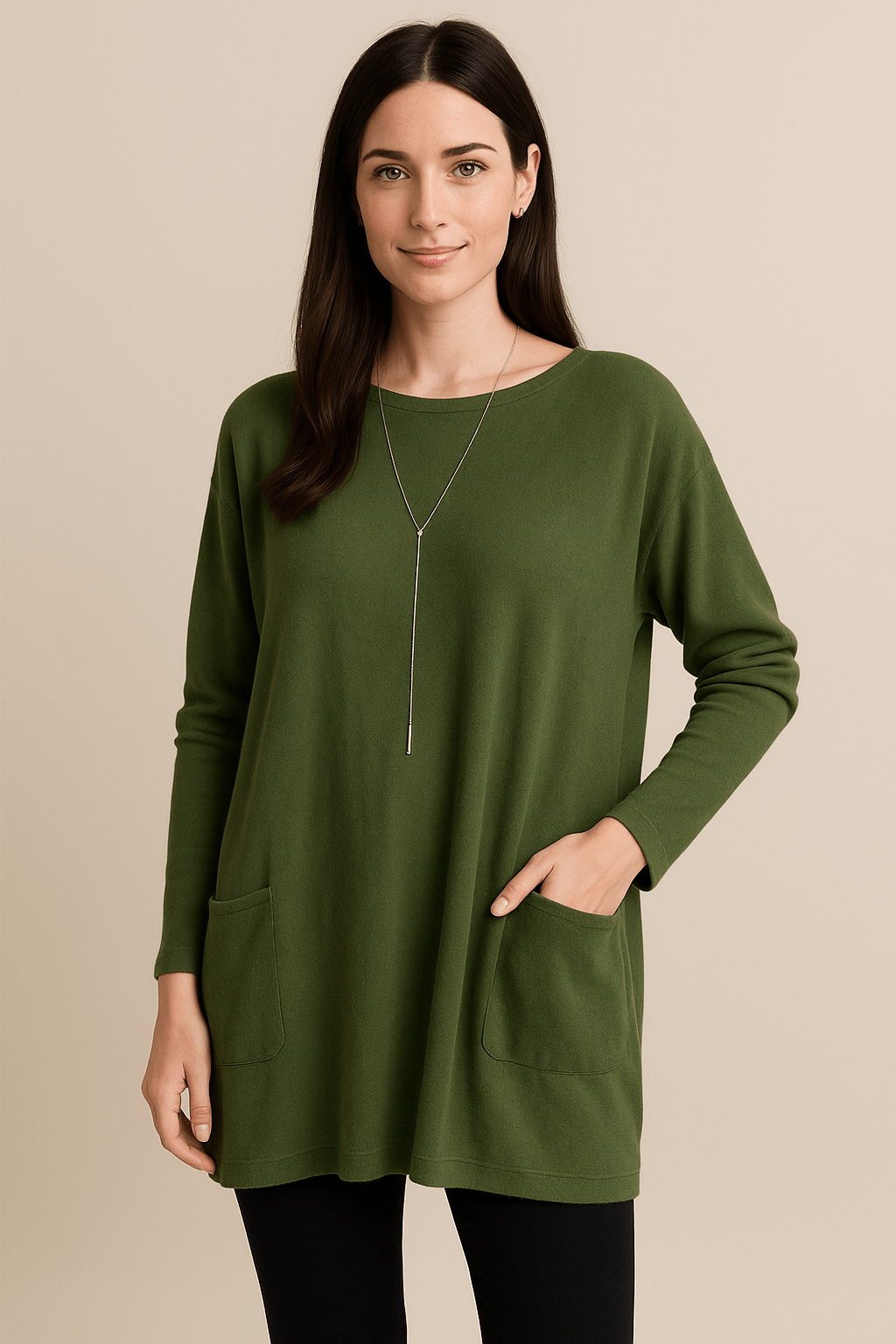 Harper – Women’s Oversized Cotton Tunic Sweater